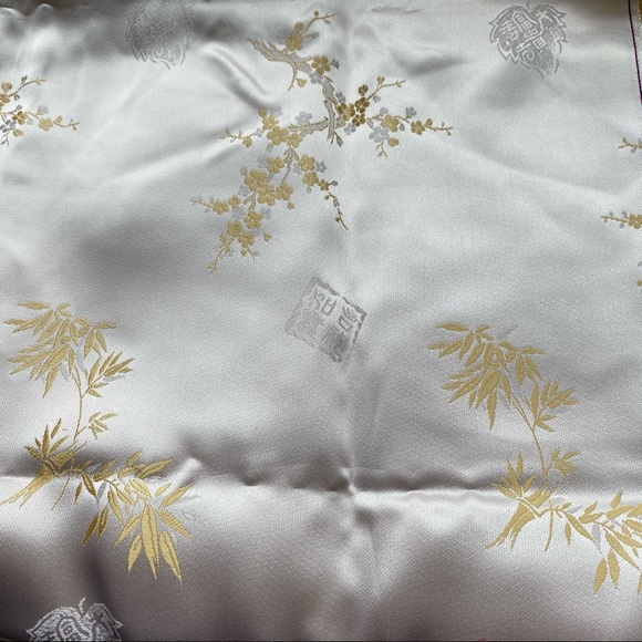 5 yd Blush Pink Chinese Blossom & Bamboo Fabric - Picture 1 of 3